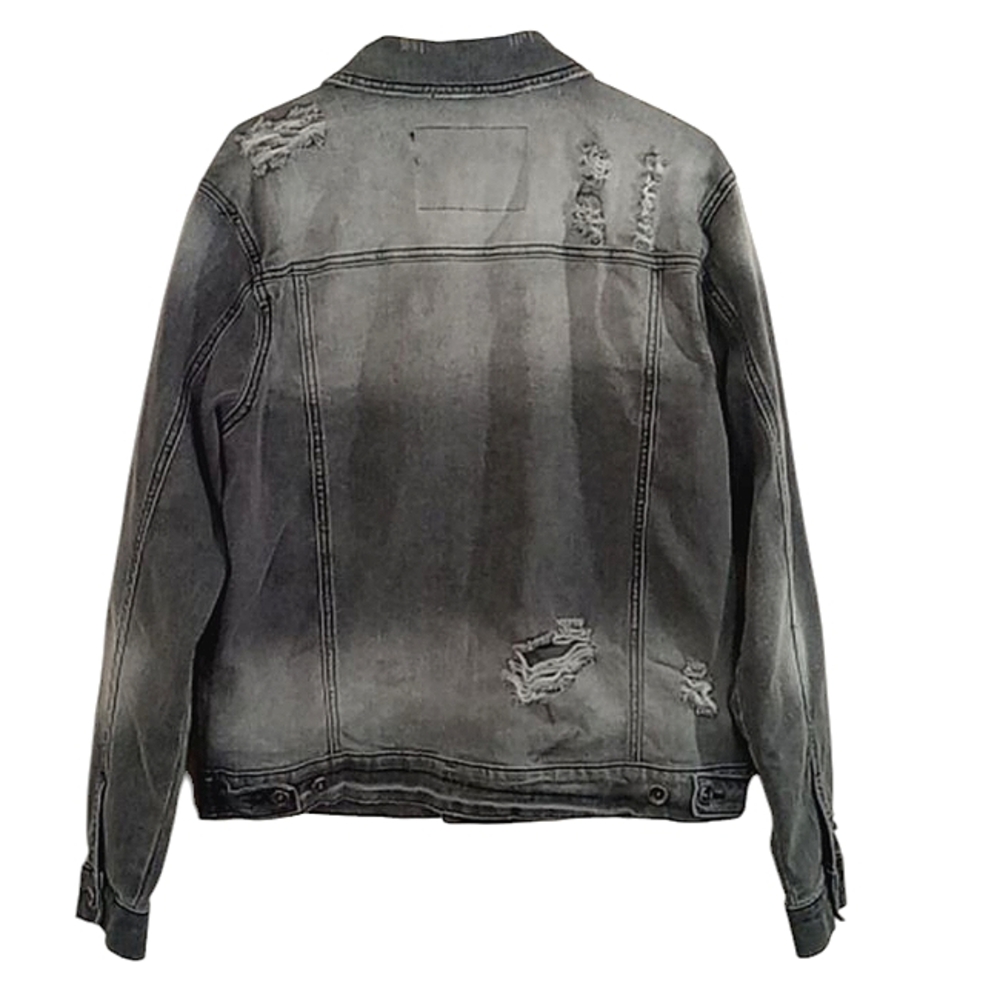 Rutherford Vintage Patchwork Jean Jacket Gray Den… - image 7